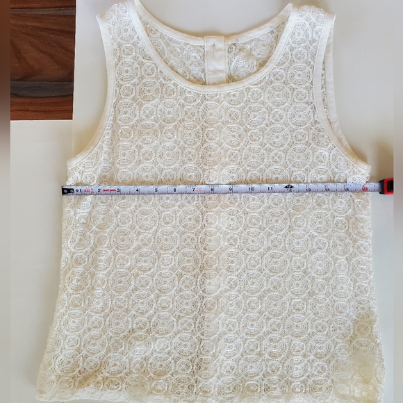 Lace Shirt, Ladies Small, See Through, Buttons Down the Back, Ivory - Picture 6 of 6